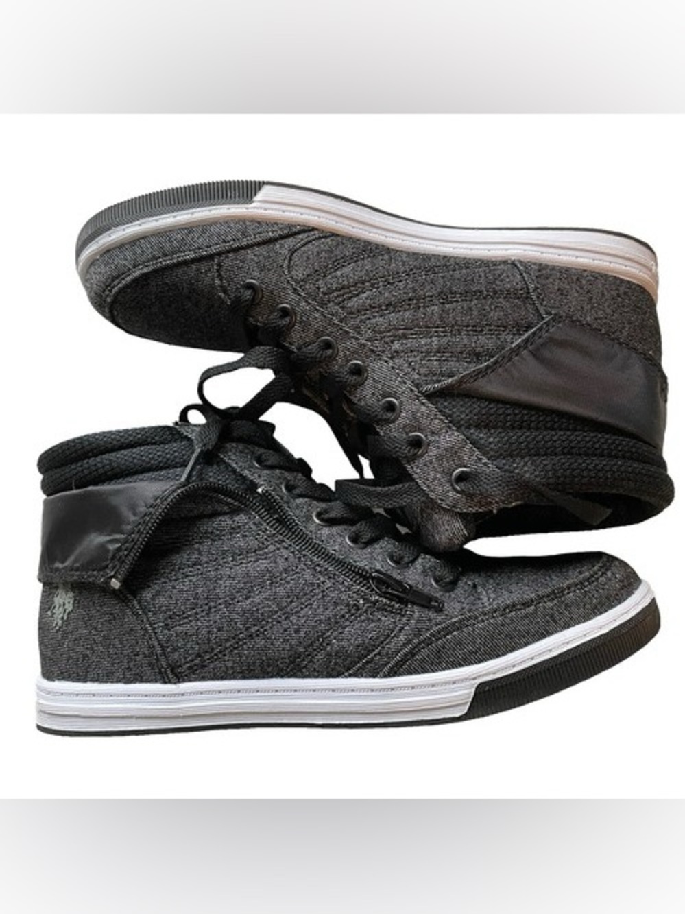 U.S. Polo Assn. Men's High-Top Sneakers in Charcoal Gray